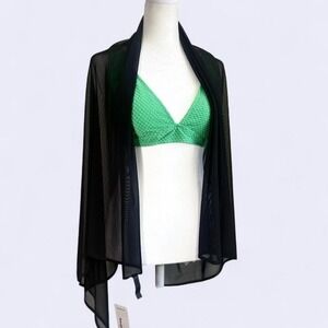 Shapemint Womens S/L Swim MultiWay Sarong Mesh Beach Cover Up